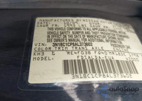 2010 Nissan Versa 1.8S z USA, uszkodzony, nr VIN 3N1BC1CP8AL373602